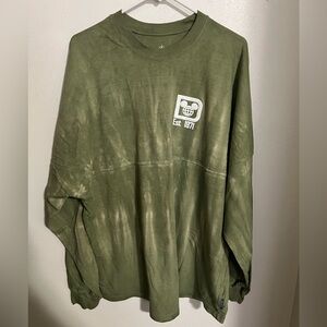 DISNEY Classic Tie Dye Walt Disney World Spirit Jersey‎ Green White Women's Sz L